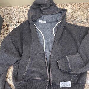 Zip Up Hoodie ZENA Ash Black